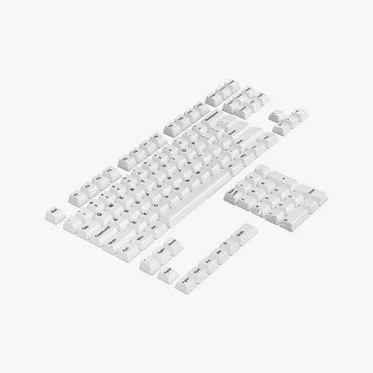 CERAKEY White 114 Ceramic Keycaps v2 - KuroKeeb