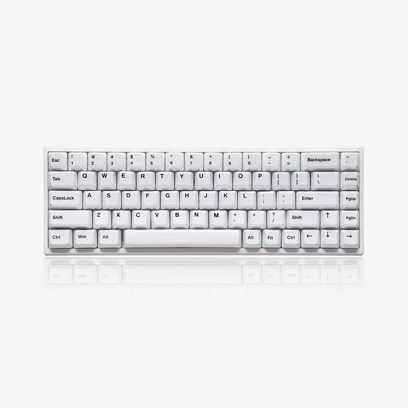 CERAKEY White 114 Ceramic Keycaps v2 - KuroKeeb