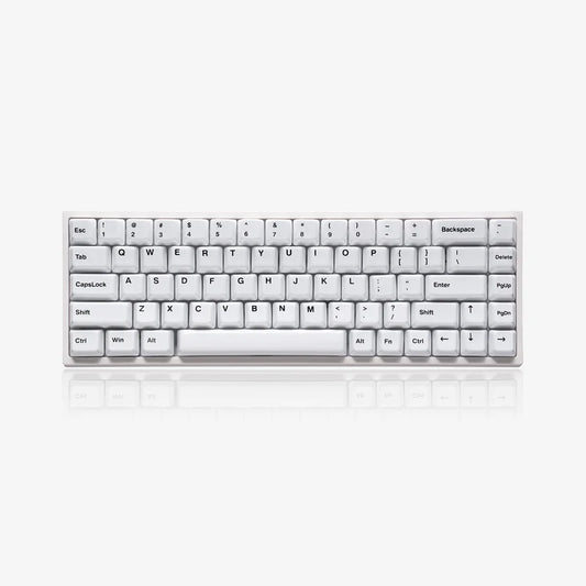 CERAKEY White 114 Ceramic Keycaps v2 - KuroKeeb